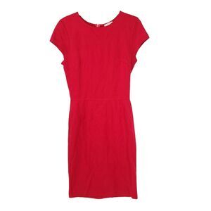 Love Ady Dress Womens Medium Mini Short Sleeve Sheath Stretch Knit Crew Neck